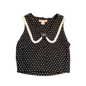 monteau los angeles polka dot top crop